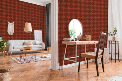 Livingwalls New Walls Finca Home Vinyl-Vliestapete Rot Grau Schwarz 10,05 m x 0,53 m