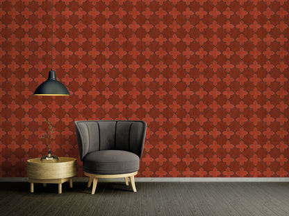 Livingwalls New Walls Finca Home Vinyl-Vliestapete Rot Grau Schwarz 10,05 m x 0,53 m