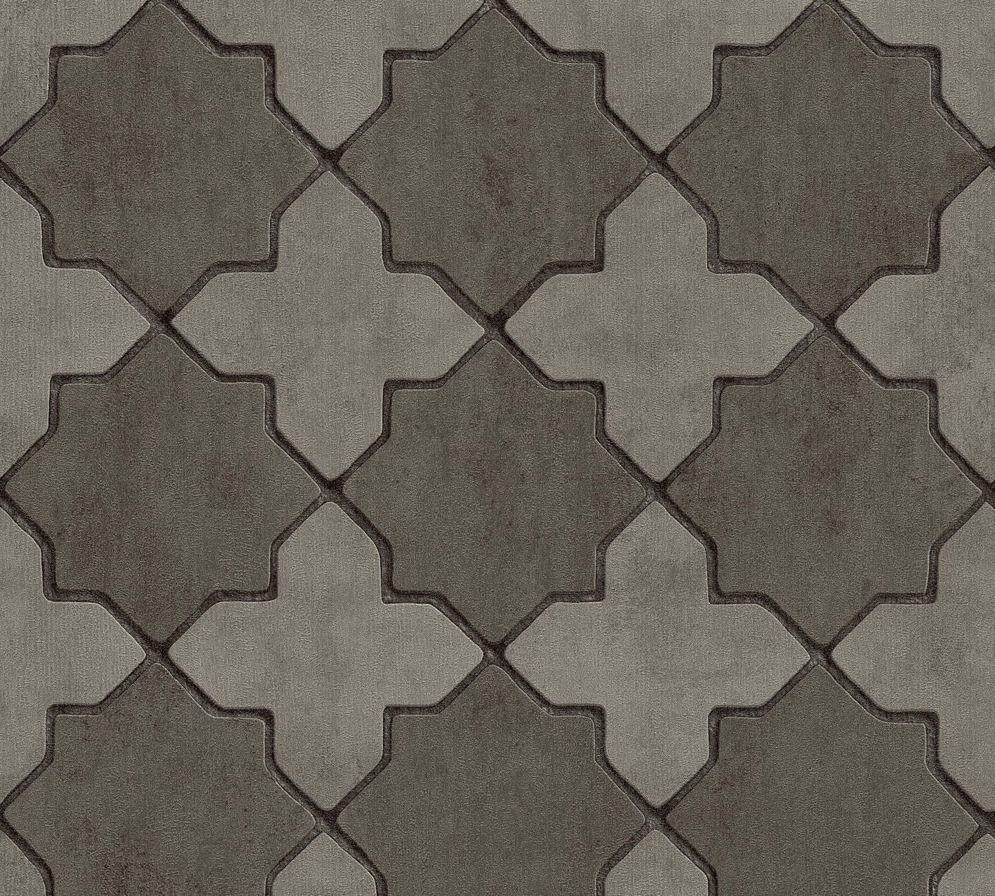 Livingwalls New Walls Finca Home Vinyl-Vliestapete Grau Schwarz 10,05 m x 0,53 m
