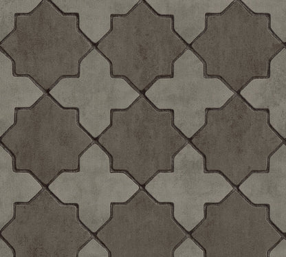 Livingwalls New Walls Finca Home Vinyl-Vliestapete Grau Schwarz 10,05 m x 0,53 m