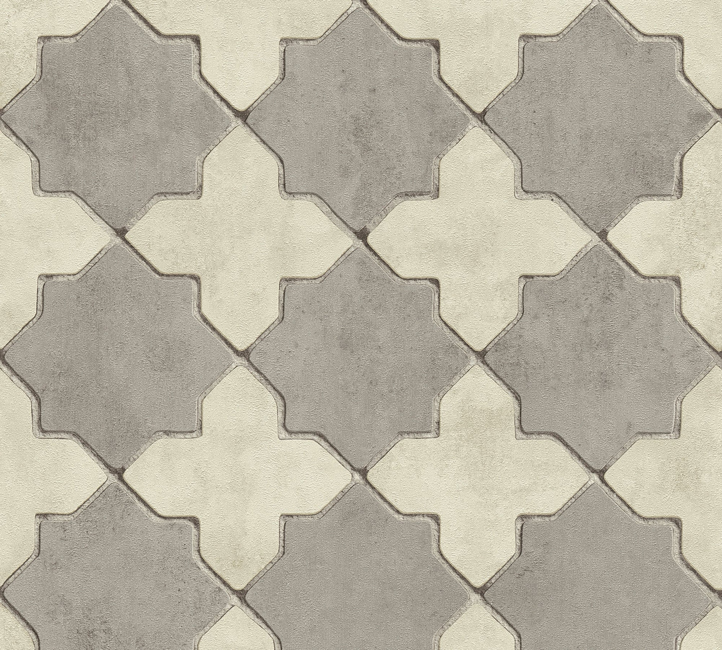 Livingwalls New Walls Finca Home Vinyl-Vliestapete Grau Creme 10,05 m x 0,53 m