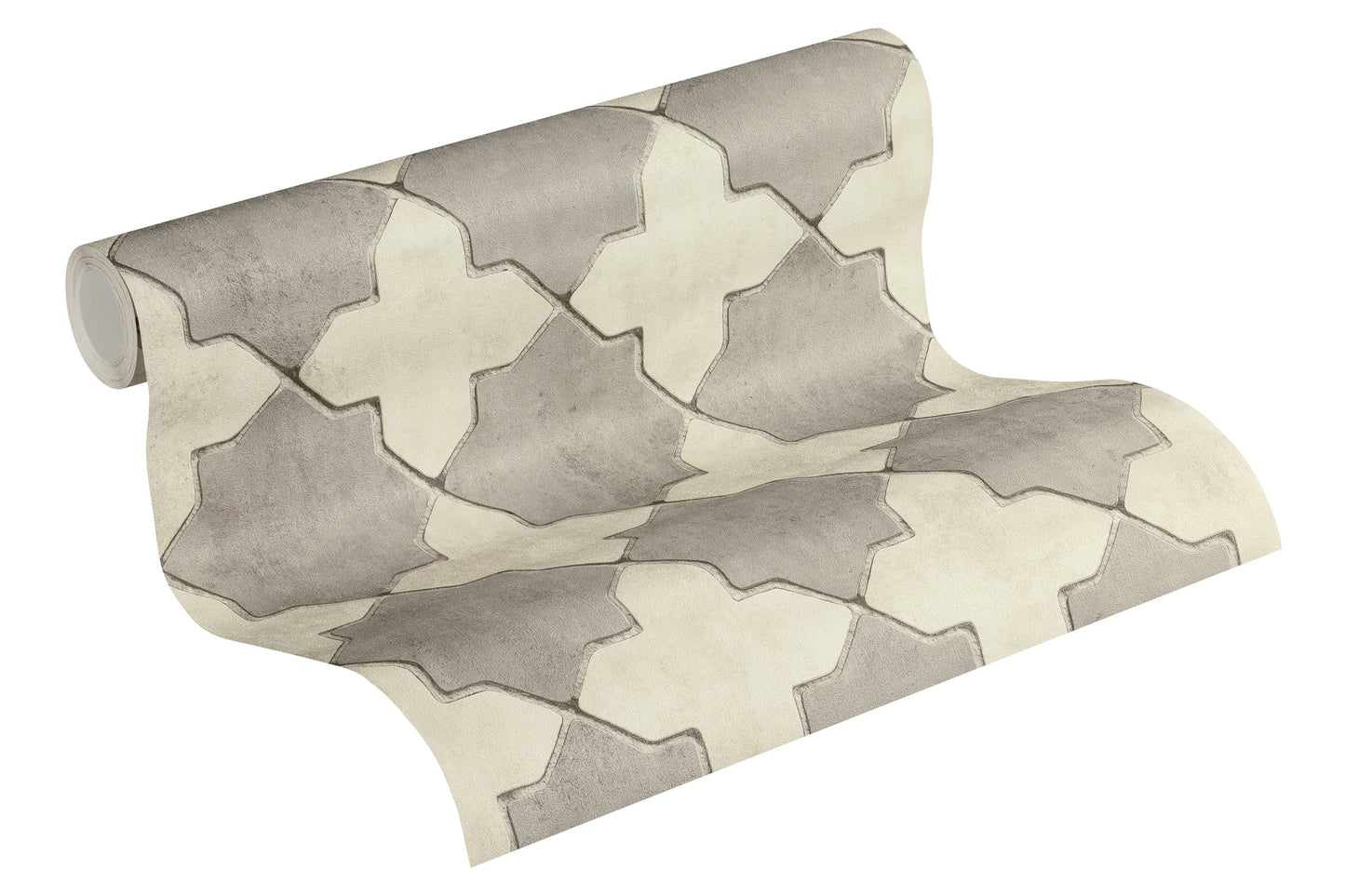 Livingwalls New Walls Finca Home Vinyl-Vliestapete Grau Creme 10,05 m x 0,53 m