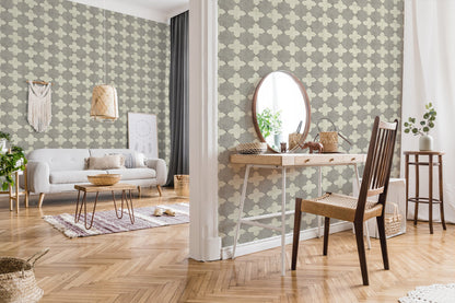 Livingwalls New Walls Finca Home Vinyl-Vliestapete Grau Creme 10,05 m x 0,53 m