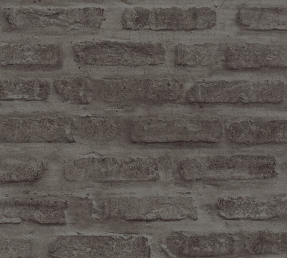 Elements Vinyl-Vliestapete Schwarz Grau 10,05 m x 0,53 m