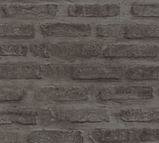 Elements Vinyl-Vliestapete Schwarz Grau 10,05 m x 0,53 m