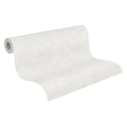 Mustertapete Vintage-Gewebe Weiß - 10,05 m x 0,53 m