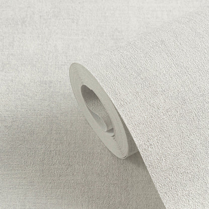 Mustertapete Vintage-Gewebe Weiß - 10,05 m x 0,53 m