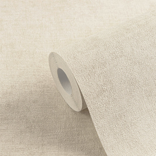 Strukturtapete Vintage-Gewebe Greige - 10,05 m x 0,53 m
