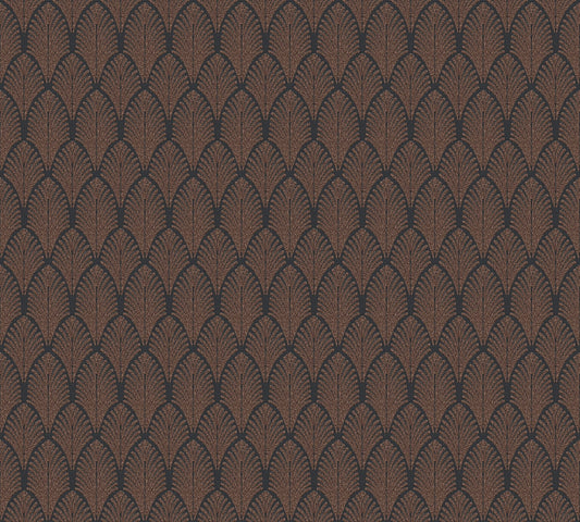 Pop Style Vliestapete Kupfer Schwarz 10,05 m x 0,53 m