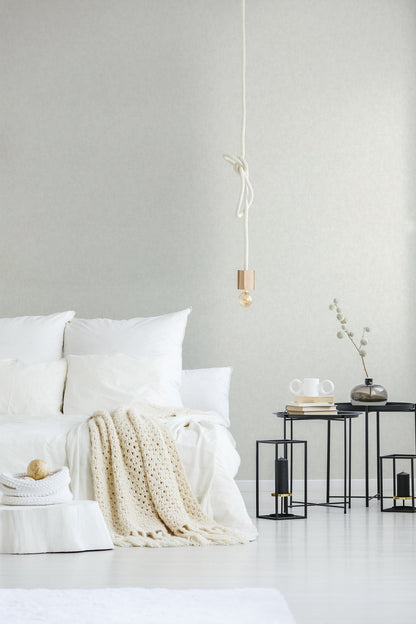 Geo Nordic Vinyl-Vliestapete Grau Creme 10,05 m x 0,53 m