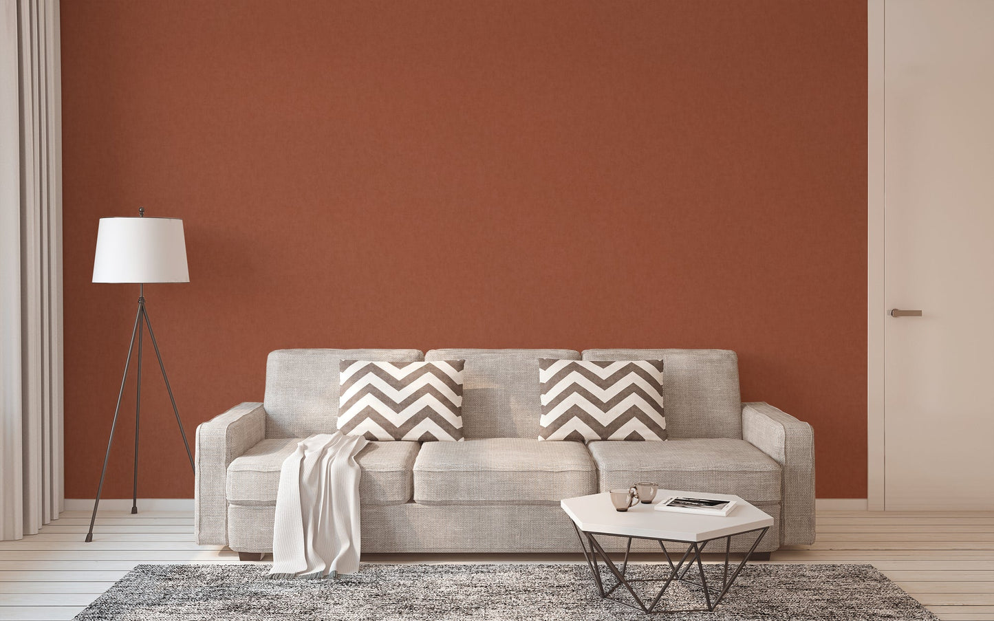 Geo Nordic Vinyl-Vliestapete Orange 10,05 m x 0,53 m