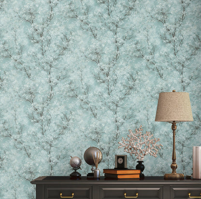 Sakura Vinyl-Vliestapete 10,05 m x 1,06 m