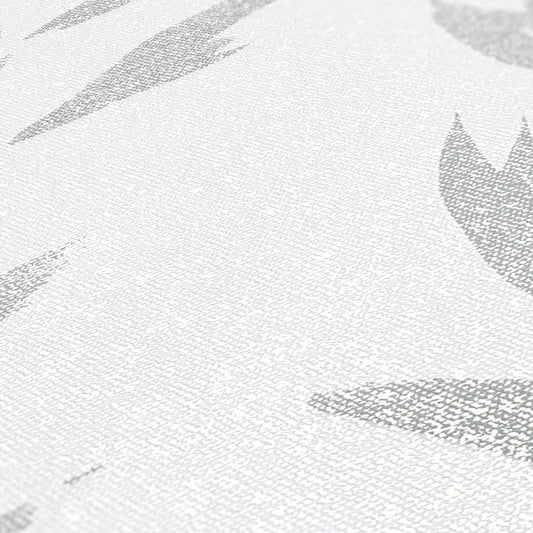 New Elegance Palmen Vliestapete Creme Grau 10,05 m x 0,53 m