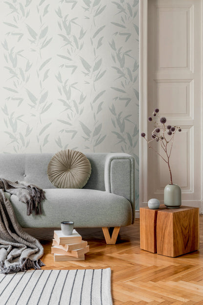 New Elegance Palmen Vliestapete Creme Grau 10,05 m x 0,53 m
