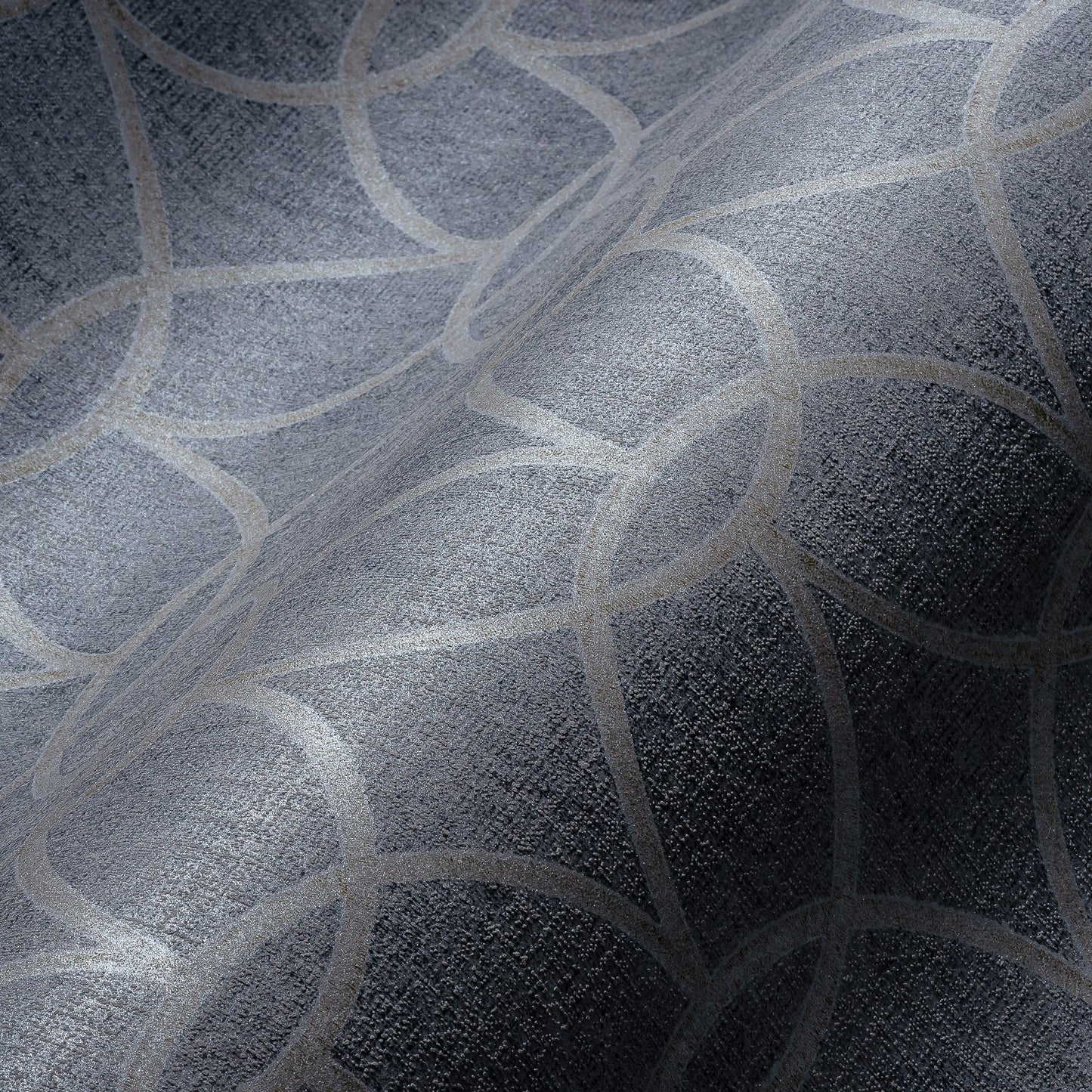 Architects Paper VILLA Geometrische Vliestapete Blau Grau 10,05 m x 0,53 m
