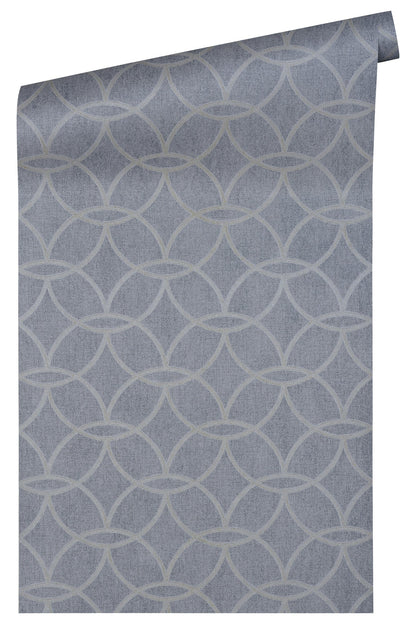 Architects Paper VILLA Geometrische Vliestapete Blau Grau 10,05 m x 0,53 m