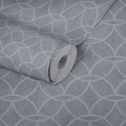 Architects Paper VILLA Geometrische Vliestapete Blau Grau 10,05 m x 0,53 m