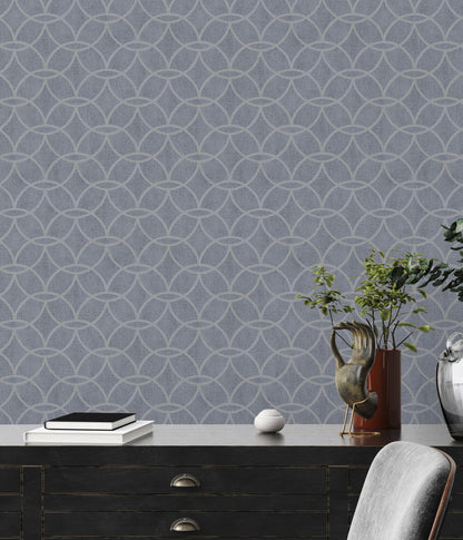 Architects Paper VILLA Geometrische Vliestapete Blau Grau 10,05 m x 0,53 m