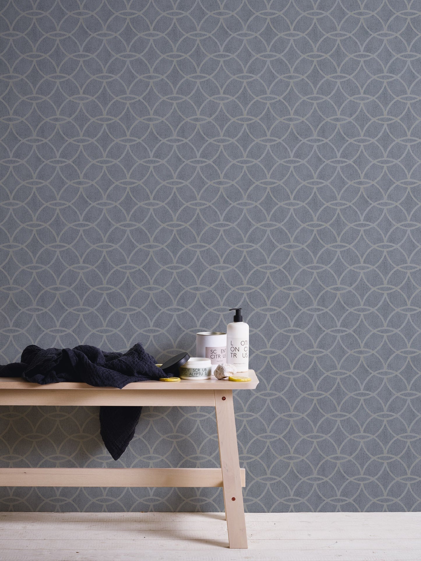 Architects Paper VILLA Geometrische Vliestapete Blau Grau 10,05 m x 0,53 m