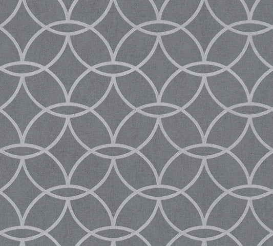 Architects Paper VILLA Geometrische Vliestapete Grau Silber 10,05 m x 0,53 m