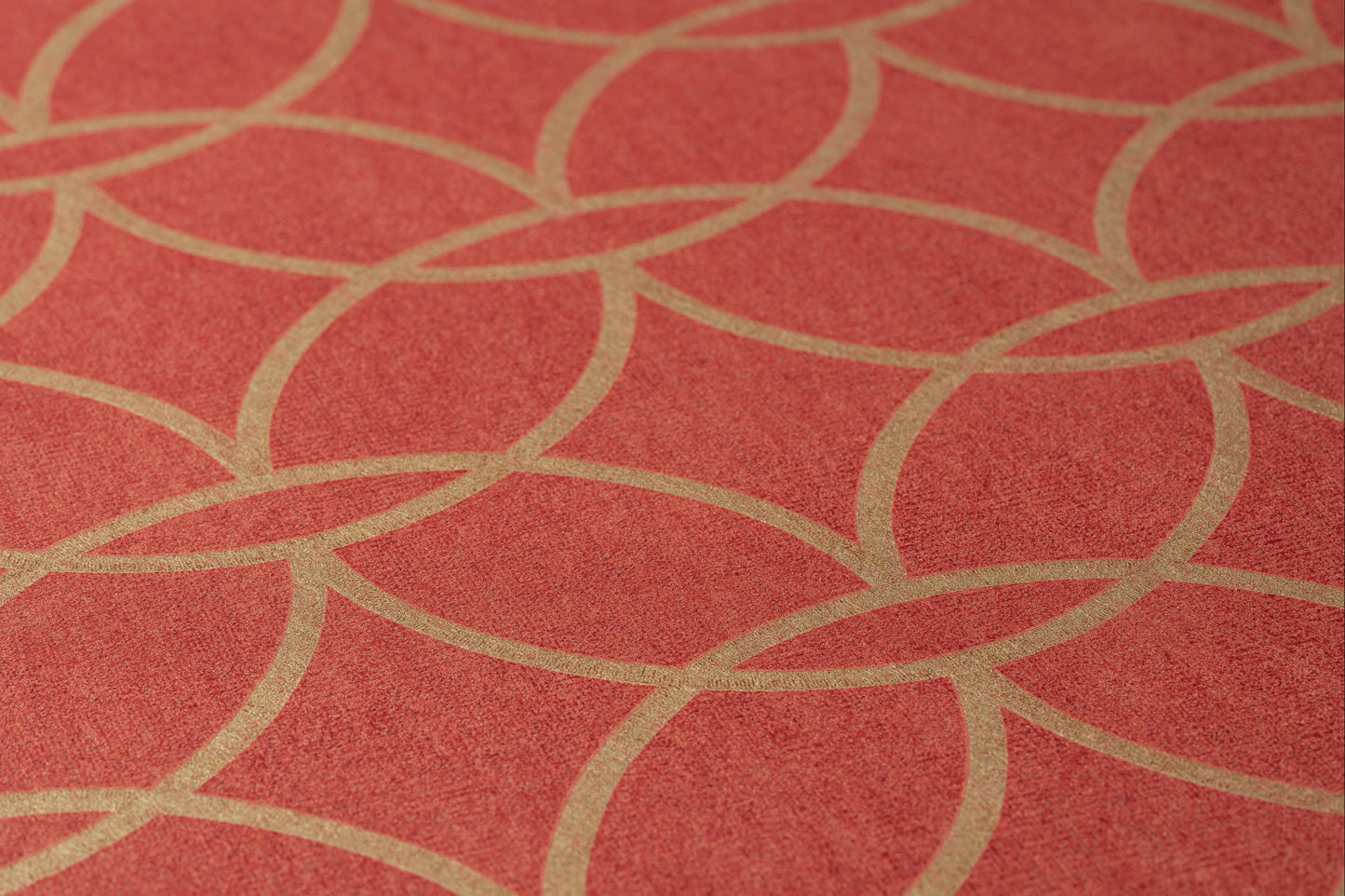 Architects Paper VILLA Geometrische Vliestapete Rot Gold 10,05 m x 0,53 m