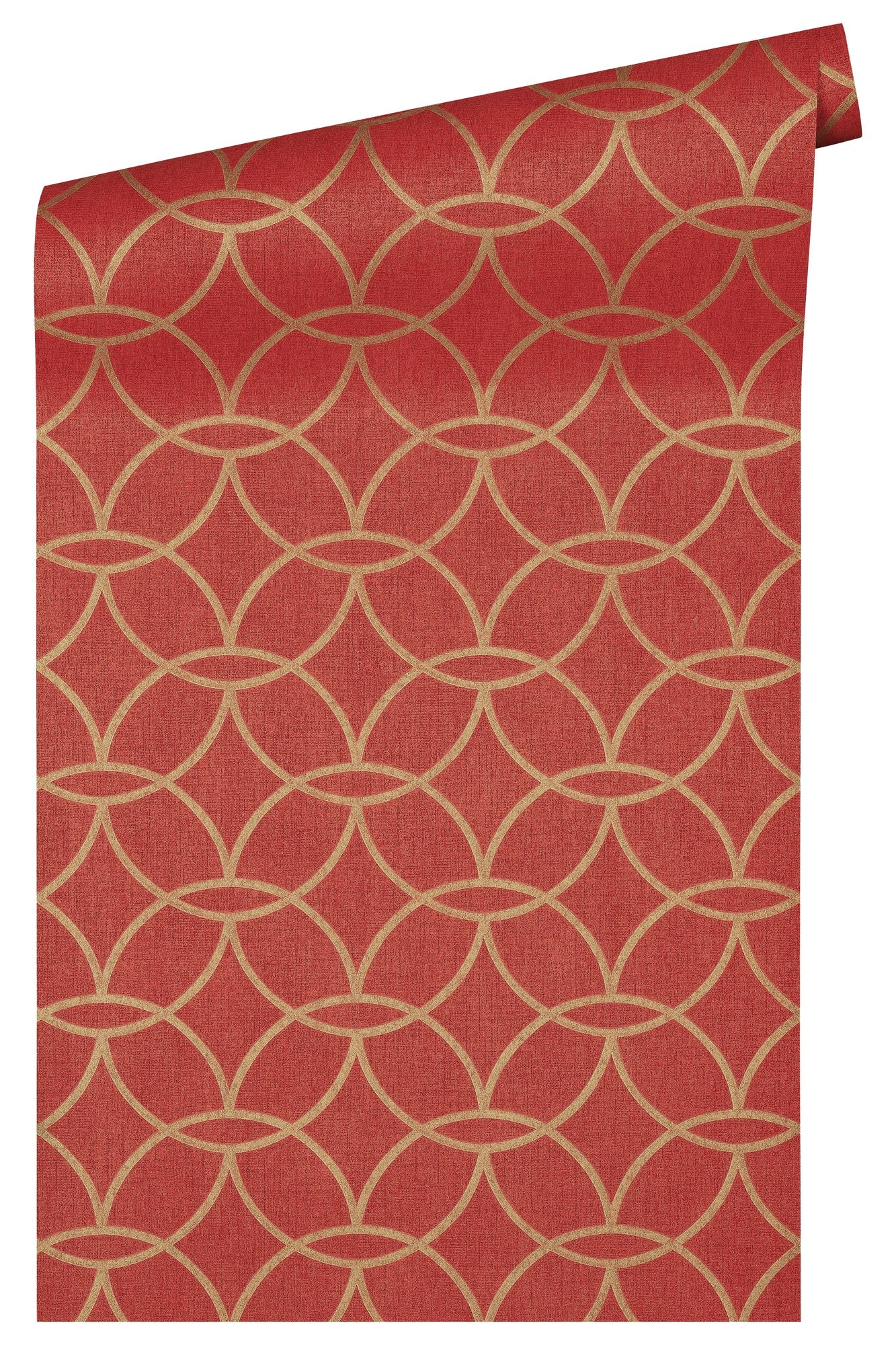 Architects Paper VILLA Geometrische Vliestapete Rot Gold 10,05 m x 0,53 m