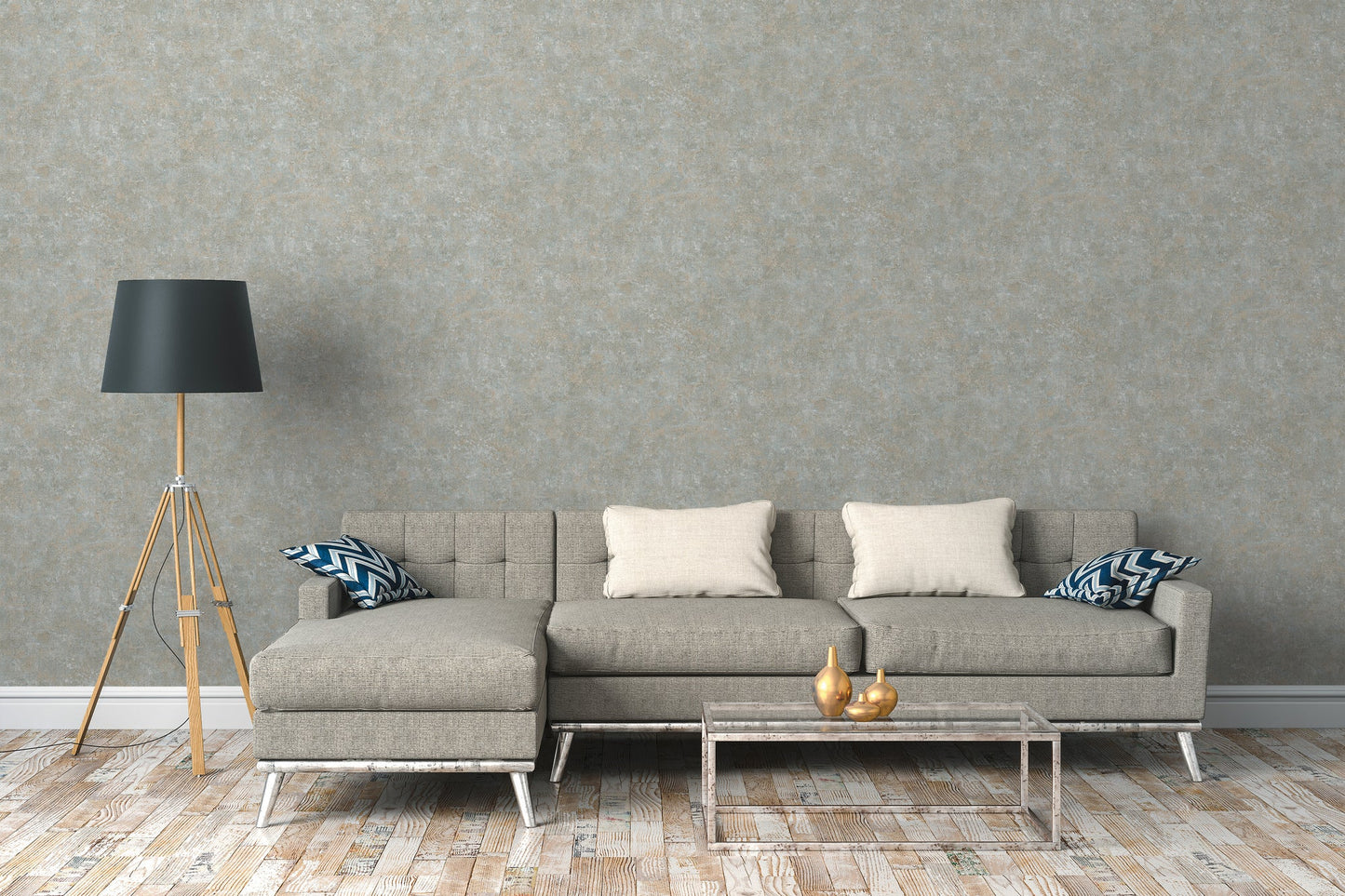 History of Art Vinyl-Vliestapete Grau Braun 10,05 m x 0,53 m