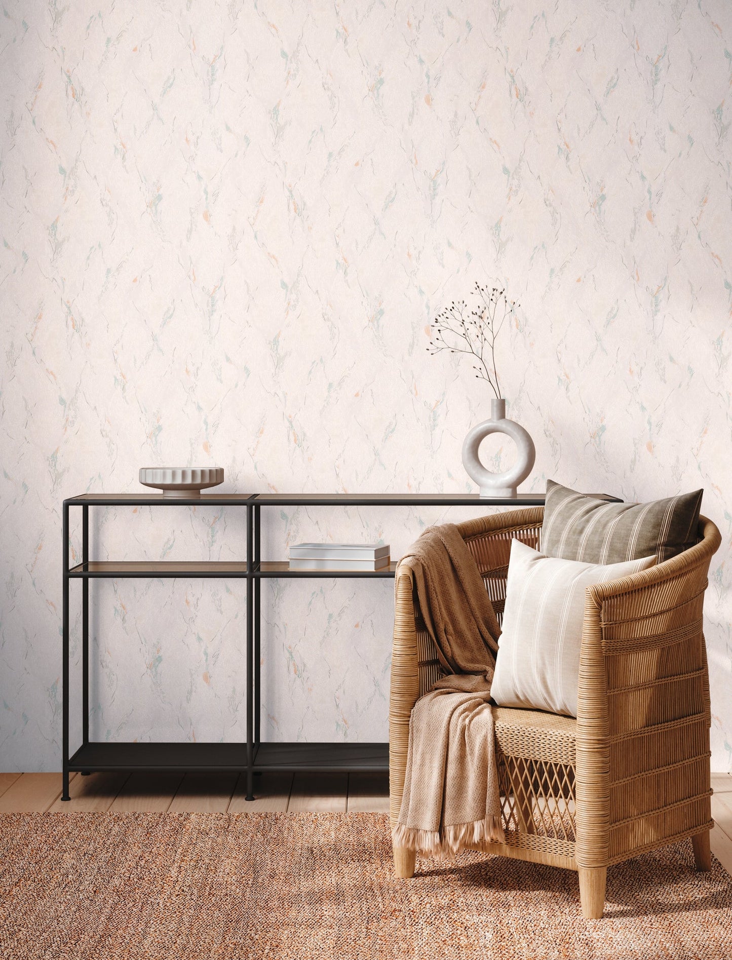 Struktura 2 Papiertapete Creme 10,05 m x 0,53 m