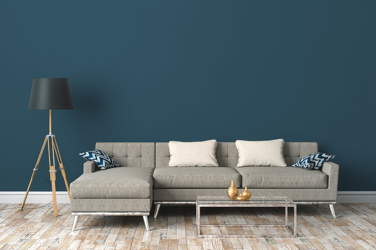 New Life Vinyl-Vliestapete Blau Türkis 10,05 m x 0,53 m