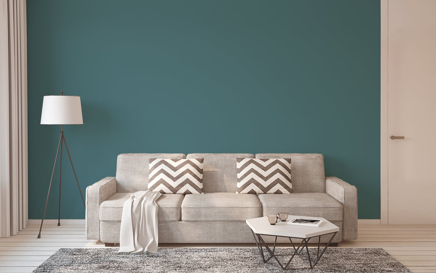 New Life Vinyl-Vliestapete Petrol 10,05 m x 0,53 m