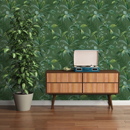 Architects Paper Jungle Chic Palmen Vliestapete Grün 10,05 m x 0,53 m