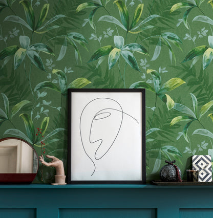 Architects Paper Jungle Chic Palmen Vliestapete Grün 10,05 m x 0,53 m