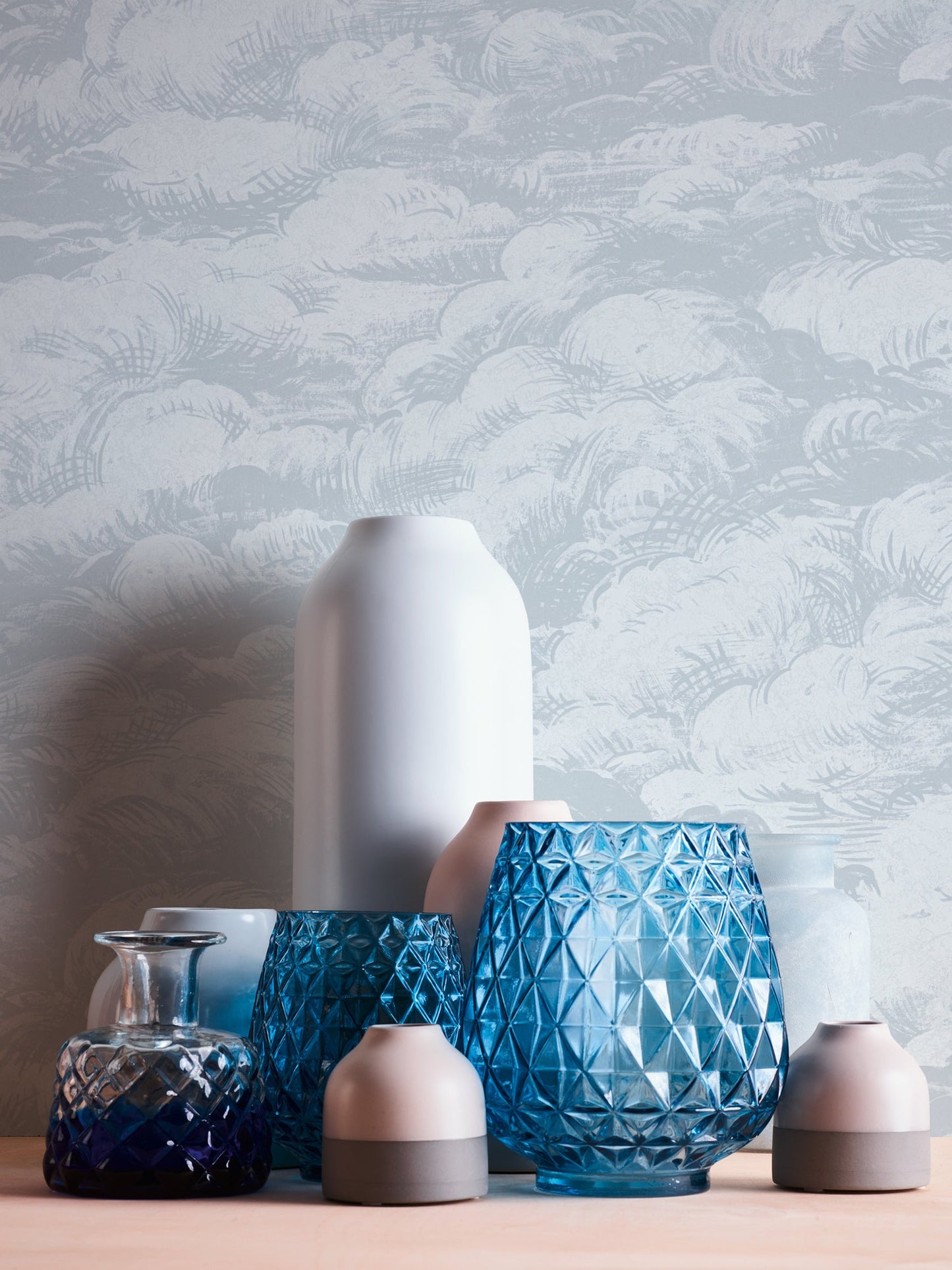 Architects Paper Jungle Chic Direktdruck-Vliestapete Grau Weiß 10,05 m x 0,53 m