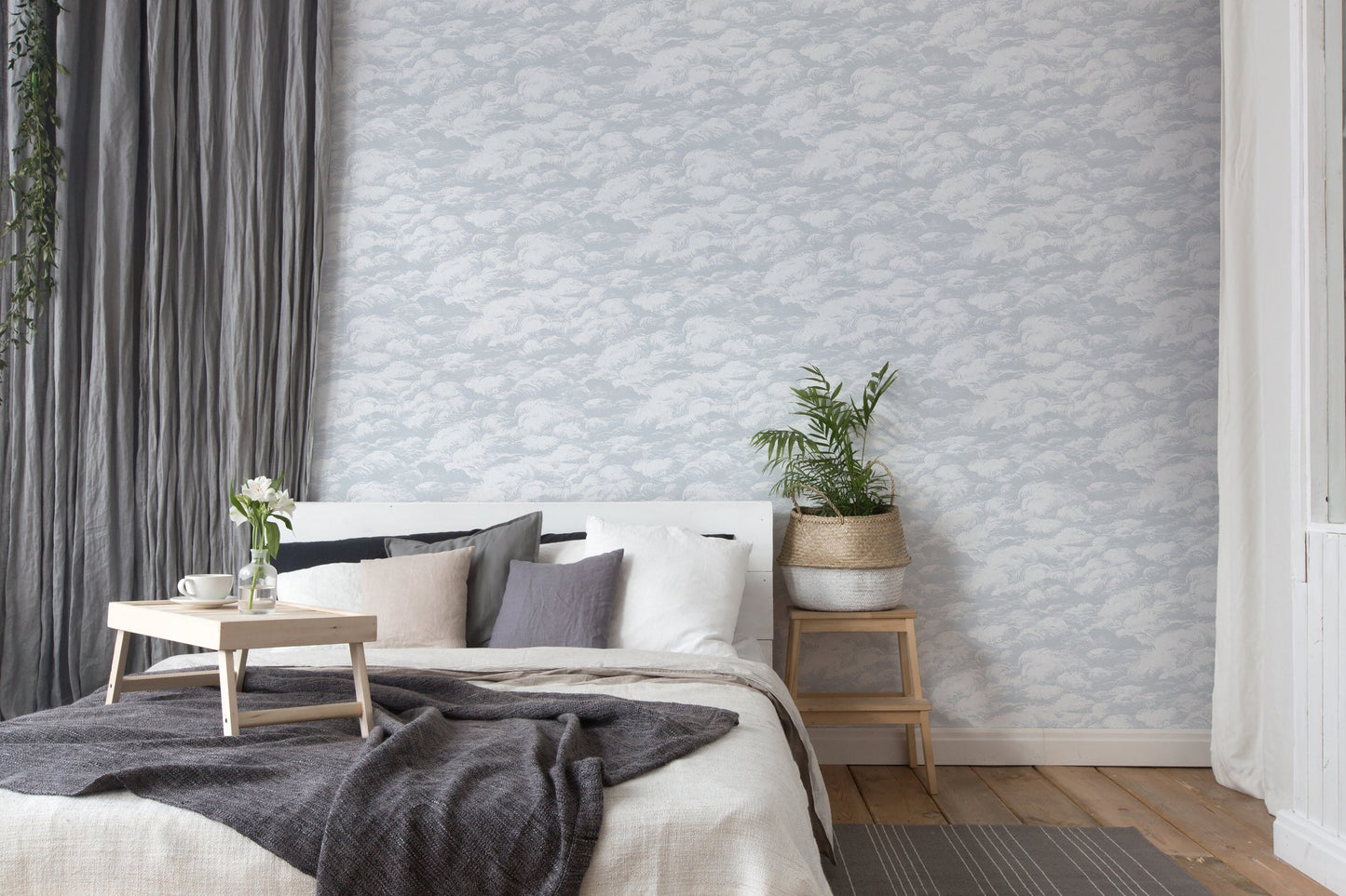 Architects Paper Jungle Chic Direktdruck-Vliestapete Grau Weiß 10,05 m x 0,53 m