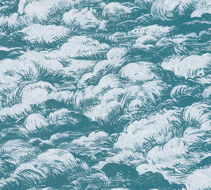 Architects Paper Jungle Chic Direktdruck-Vliestapete Blau Weiß 10,05 m x 0,53 m