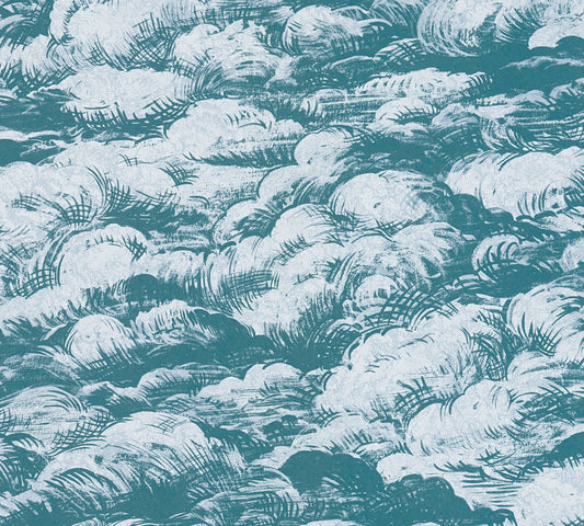 Architects Paper Jungle Chic Direktdruck-Vliestapete Blau Weiß 10,05 m x 0,53 m