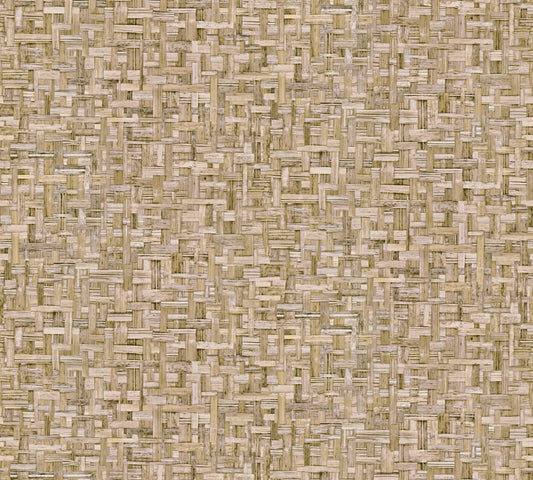 Architects Paper Jungle Chic Vliestapete in Flechtoptik Braun Beige 10,05 m x 0,53 m