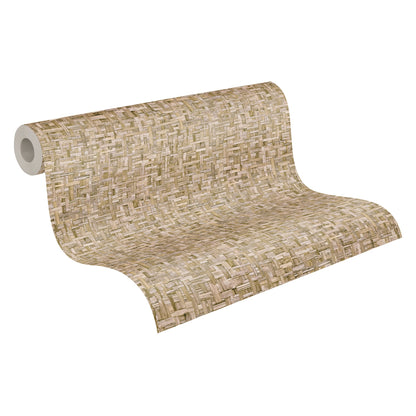 Architects Paper Jungle Chic Vliestapete in Flechtoptik Braun Beige 10,05 m x 0,53 m