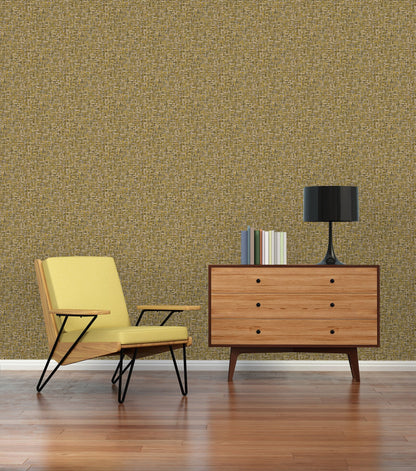 Architects Paper Jungle Chic Vliestapete in Flechtoptik Gelb 10,05 m x 0,53 m