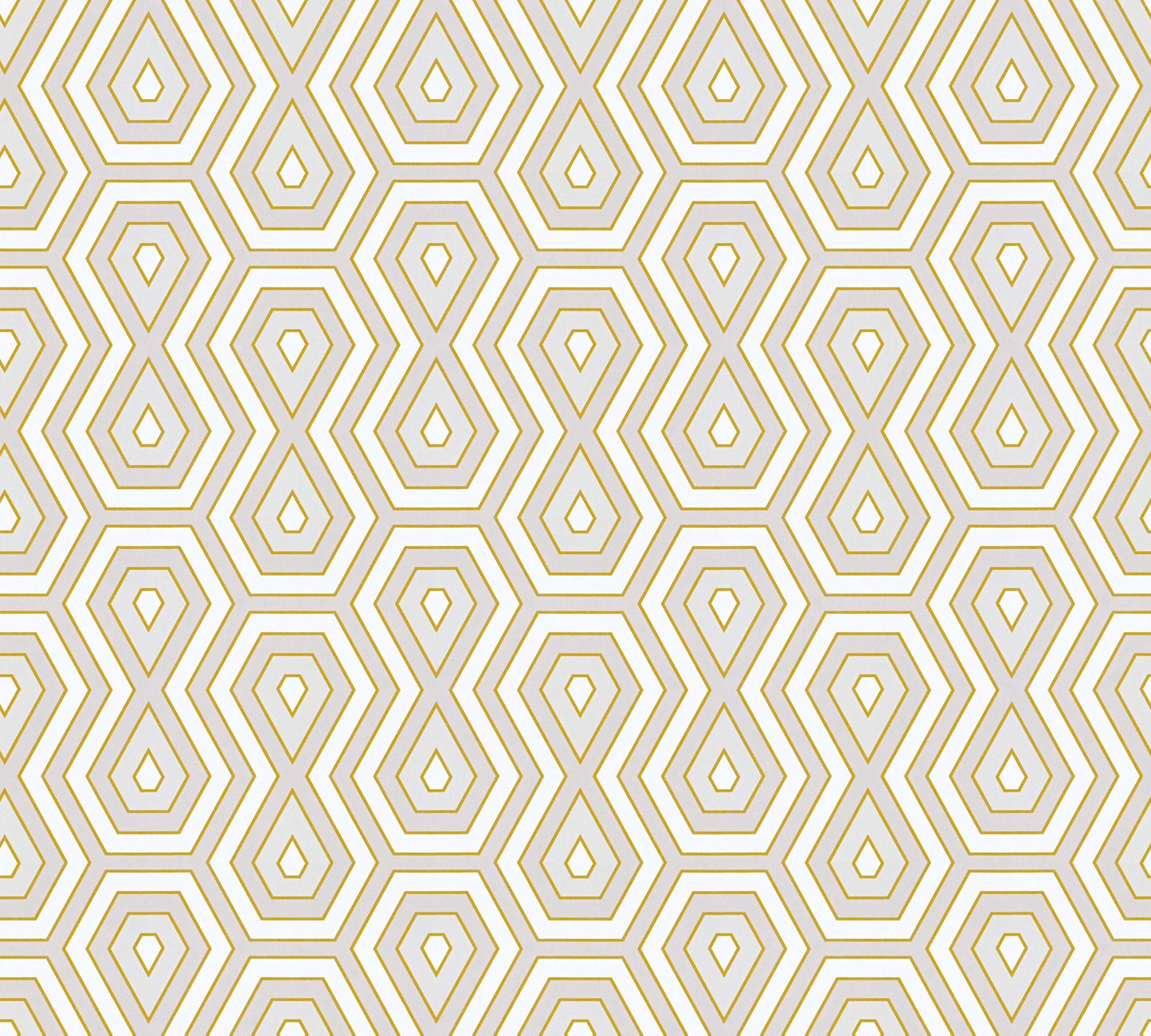 Architects Paper Jungle Chic Geometrische Vliestapete Gold Weiß Grau 10,05 m x 0,53 m