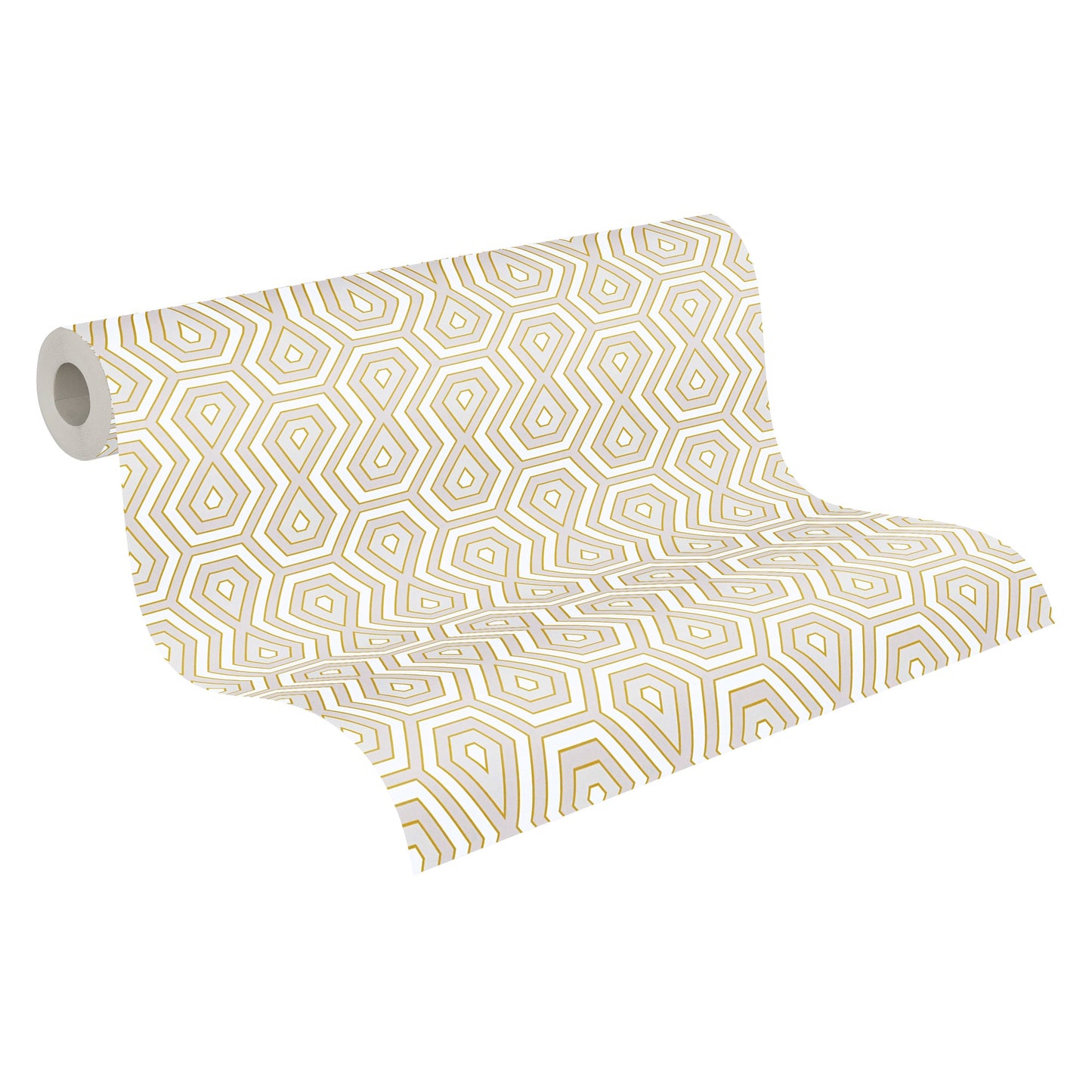 Architects Paper Jungle Chic Geometrische Vliestapete Gold Weiß Grau 10,05 m x 0,53 m