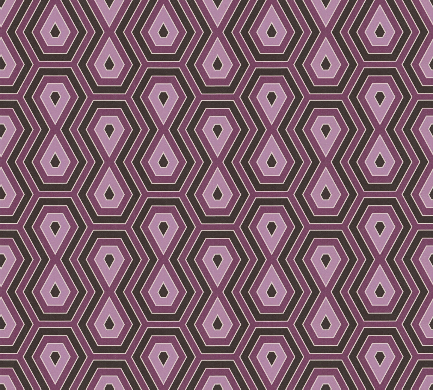 Architects Paper Jungle Chic Geometrische Vliestapete Lila Schwarz 10,05 m x 0,53 m