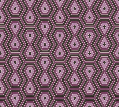 Architects Paper Jungle Chic Geometrische Vliestapete Lila Schwarz 10,05 m x 0,53 m