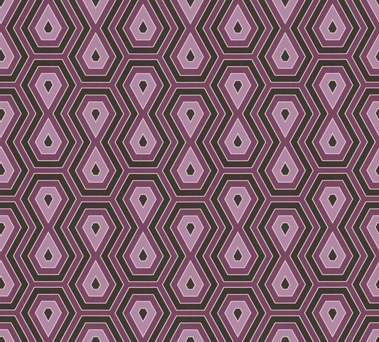 Architects Paper Jungle Chic Geometrische Vliestapete Lila Schwarz 10,05 m x 0,53 m