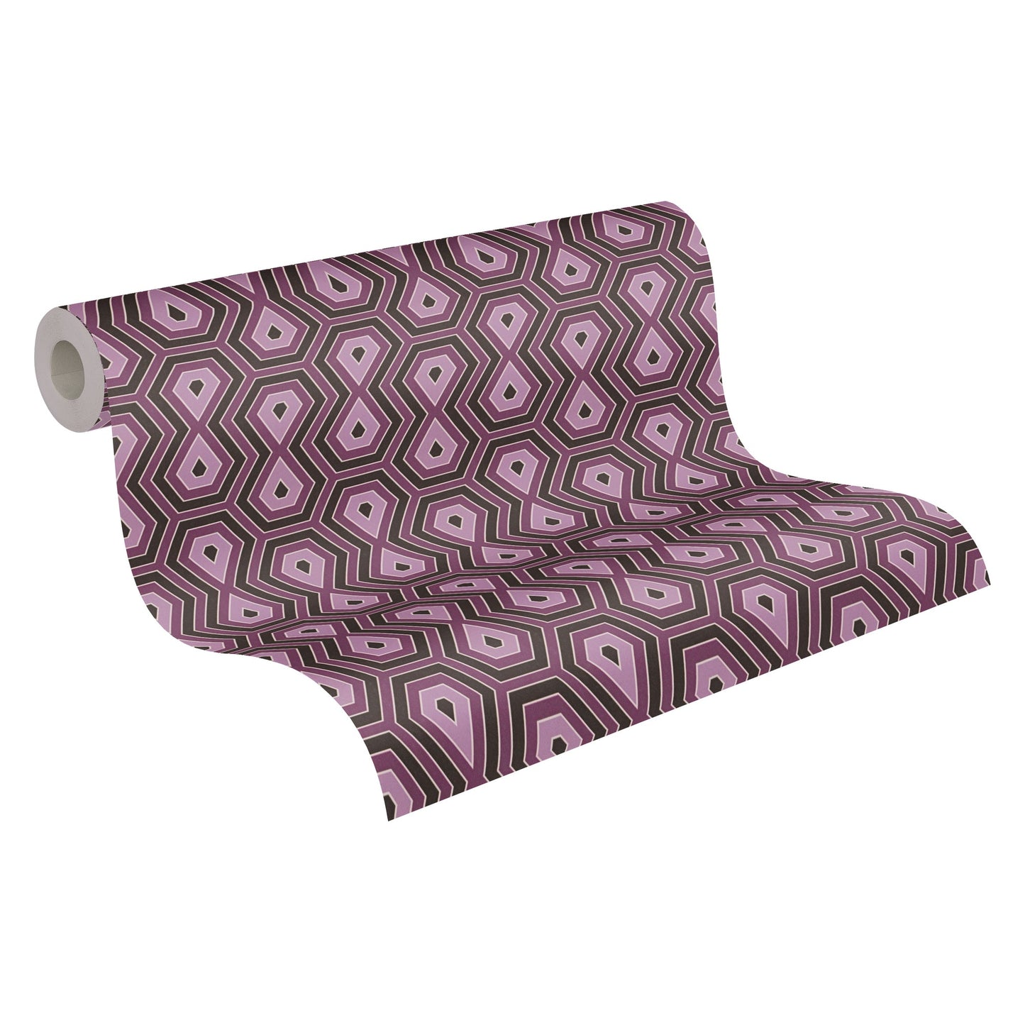 Architects Paper Jungle Chic Geometrische Vliestapete Lila Schwarz 10,05 m x 0,53 m