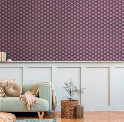 Architects Paper Jungle Chic Geometrische Vliestapete Lila Schwarz 10,05 m x 0,53 m