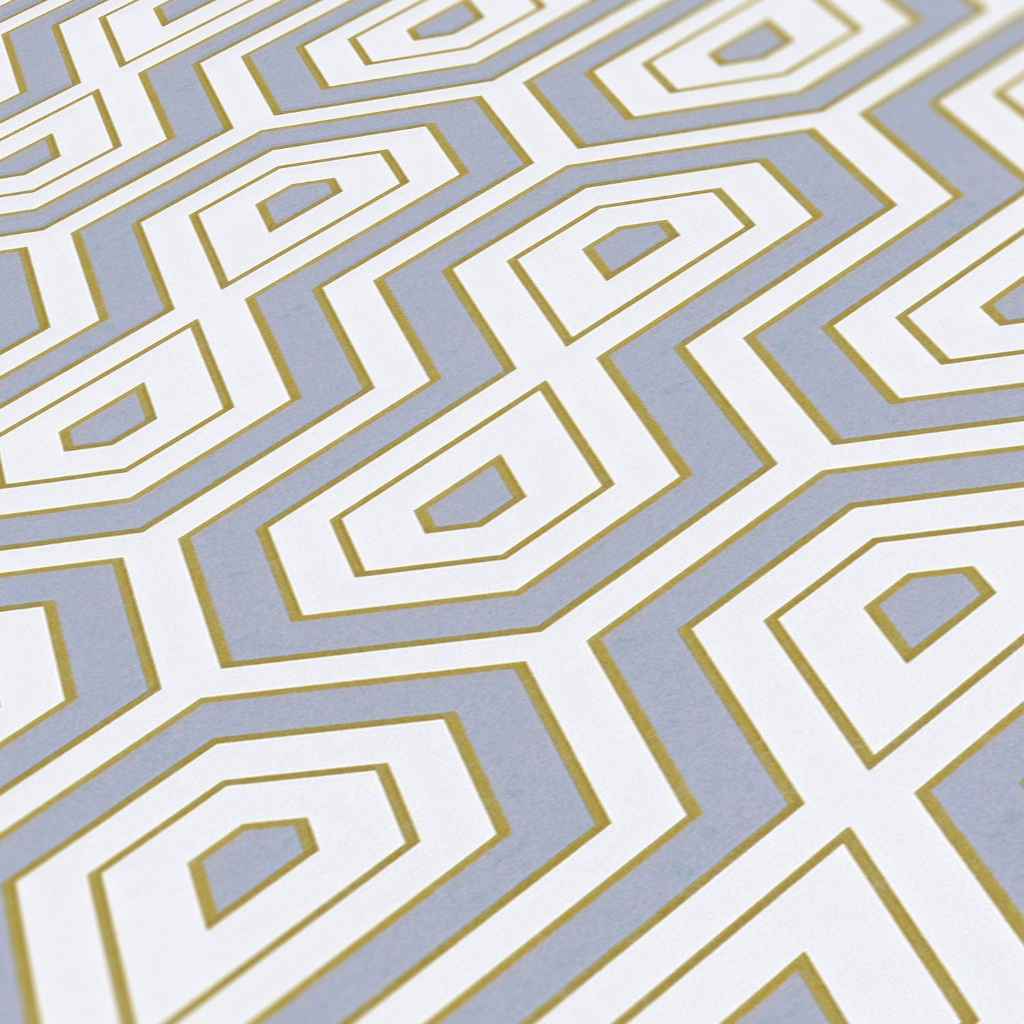 Architects Paper Jungle Chic Geometrische Vliestapete Grau Gold Weiß 10,05 m x 0,53 m