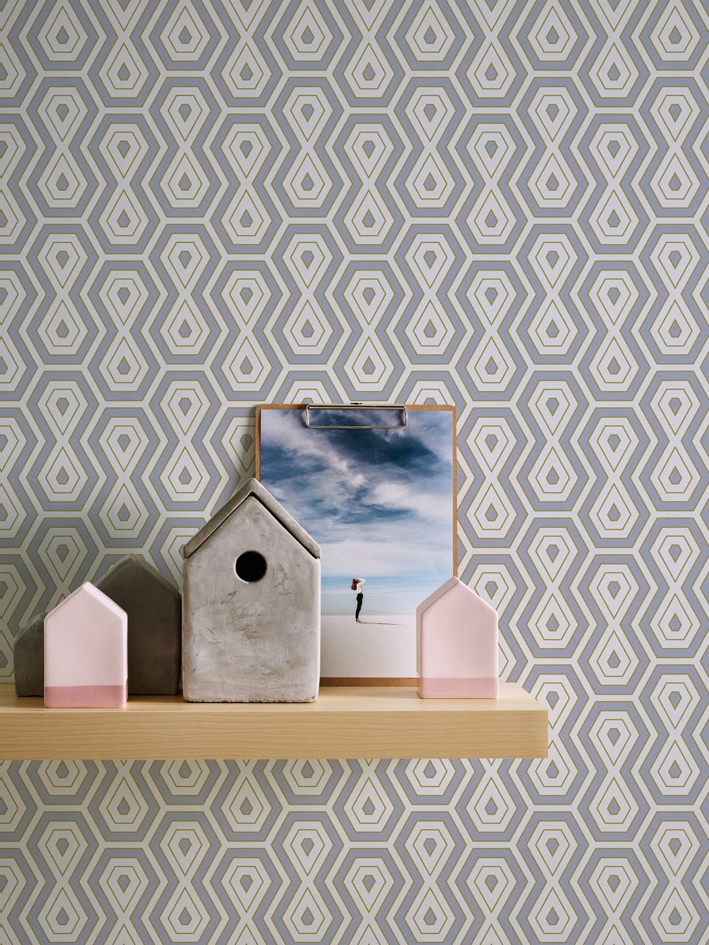 Architects Paper Jungle Chic Geometrische Vliestapete Grau Gold Weiß 10,05 m x 0,53 m