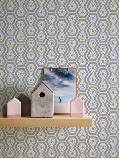 Architects Paper Jungle Chic Geometrische Vliestapete Grau Gold Weiß 10,05 m x 0,53 m