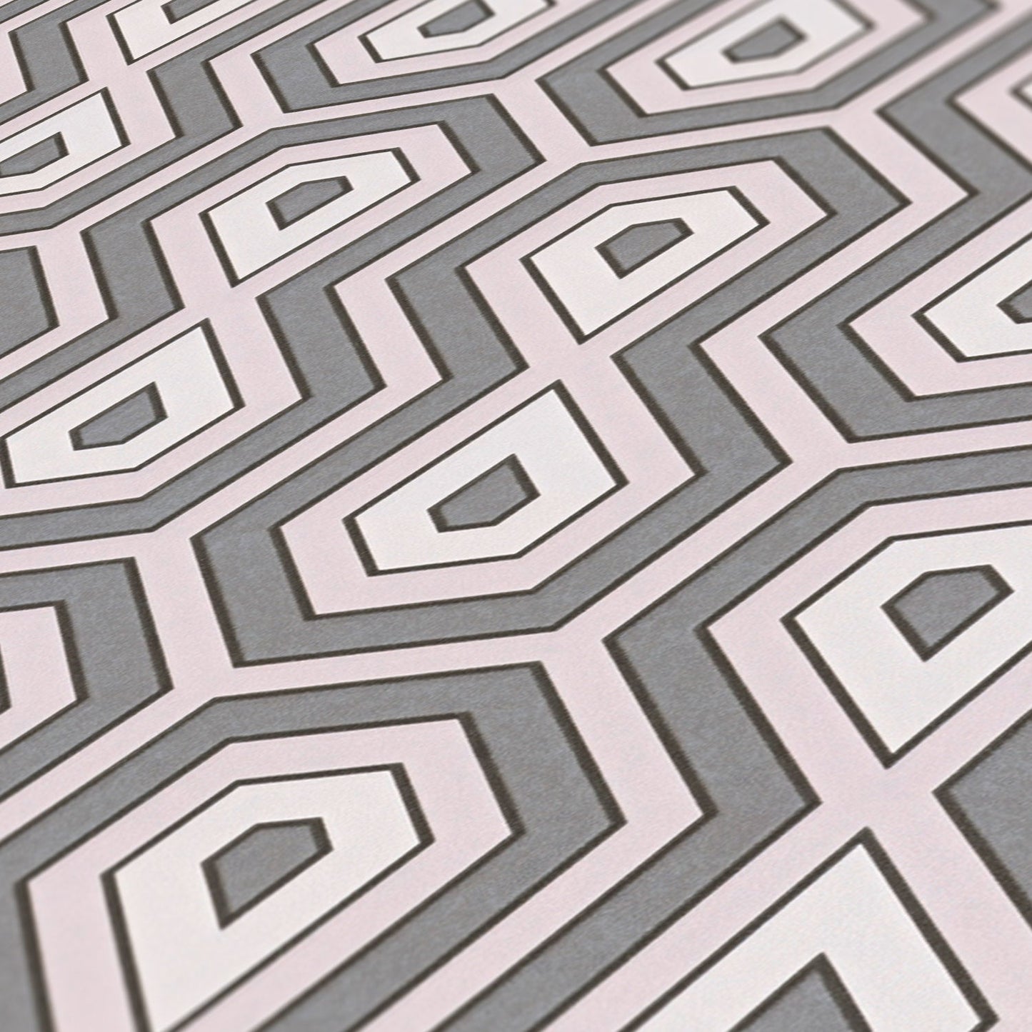 Architects Paper Jungle Chic Geometrische Vliestapete Grau Rosa Weiß 10,05 m x 0,53 m